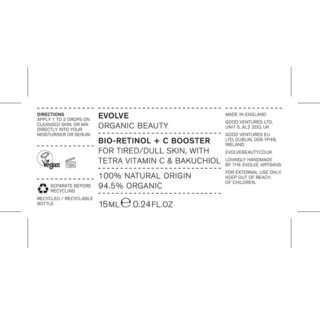 Evolve Organic Beauty packaging label artwork